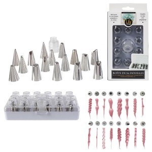 Konditerinio švirkšto antgaliai 16 vnt. Lily Cook KP5426