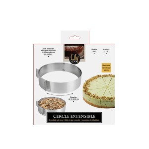 Konditerinis žiedas torto surinkimui reguliuojamas D15-30 cm H5 cm KP5249