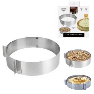 Konditerinis žiedas torto surinkimui reguliuojamas D15-30 cm H5 cm KP5249