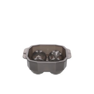 Forma ledukams, silikoninė 4 vietų Diamond Maku 649045