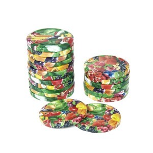 Dangteliai konservavimui TWIST-OFF užsukami 82 mm su piešiniu 20 vnt.