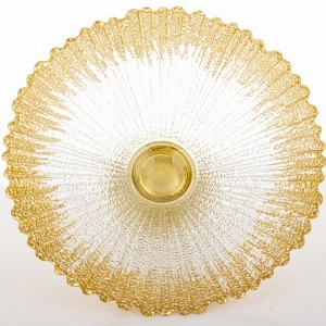 Dubuo ant kojelės stiklinis baltos/aukso spl. 10x25x25 cm 180028