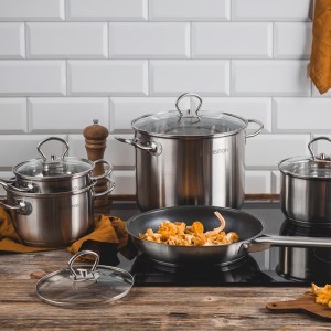 Puodas su stikliniu dangčiu D28 cm 13,5 l ACERO Ambition 60826