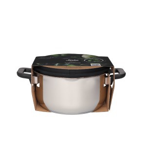 Puodas su dangčiu D24 cm 5,2 l nerūdijantis plienas Maku 635214