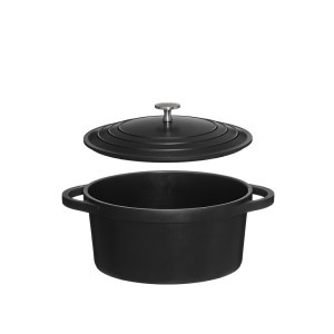 Puodas su dangčiu D24 cm 4,6 l lietas aliuminis Maku 638108