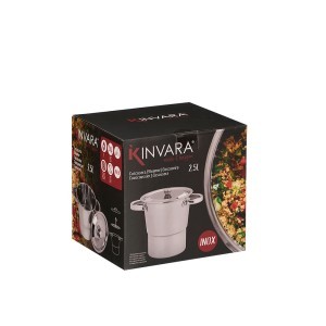 Garų puodas 2,5 l nerūdijančio plieno, tinka kuskusui Kinvara 12120