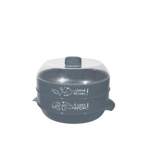 Garų puodas mikrobangų krosnelei dviejų aukštų 2,4 L Cook Concept KC2155