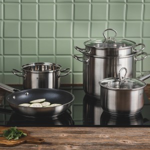 Puodas su dangčiu D26 cm 11 l nerūdijantis plienas ACERO Ambition 60825