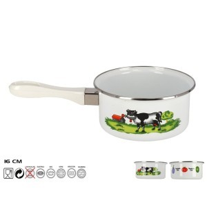 Puodas D16 cm 1 l emaliuotas su rankena 8430540179508