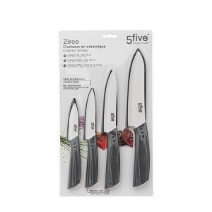 Peilių rinkinys keramikiniai 4 vnt 27,5/24,5/20/17 cm 5Five 189692