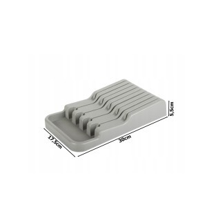 Dėklas peiliams 9 vnt. Pilkas 17.5x30x5.5 cm 07148