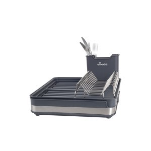 Džiovykla indams ir įrankiams 36,6x30x13 cm su padėklu Vileda 813006
