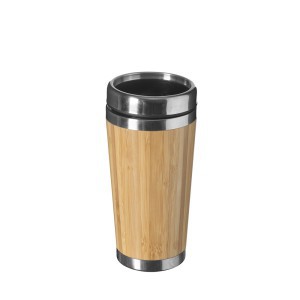 Puodelis kelioninis 380 ml  nerūd.plienas, bambukas 5Five 160716