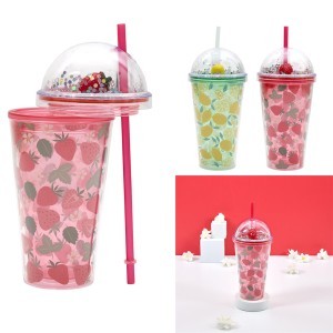 Puodelis kelioninis plastikinis su dangteliu 450 ml KA0802