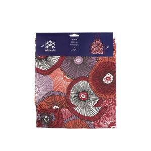 Prijuostė medvilninė 60x85 cm raudona spalva Gėlės Winteria 621303 kld