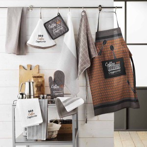 Prijuostė medvilninė 60x84 cm CAPPUCCINO ruda douceur d'intérieur