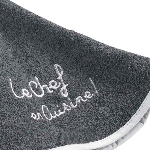 Rankšluostis virtuvei medvilninis D60 cm CUISTOT pilkas douceur d'intérieur