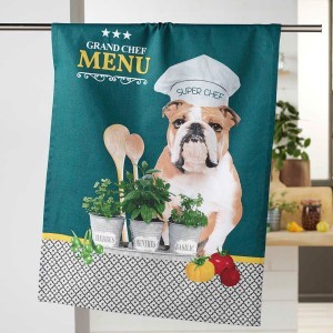 Rankšluostis virtuvei medvilninis 50x70 HOT DOG douceur d'intérieur