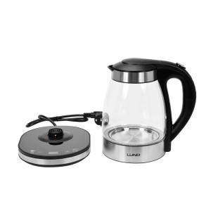 Virdulys elektrinis stiklinis 1,8 L su temp. reguliavimu LED 68174 LUND