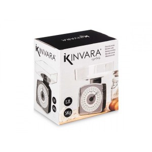 Svarstyklės virtuvinės su indu 5 kg 900ml (mix) Kinvara 76593