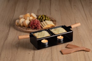 Raclette rinkinys sūriui (šildomas žvakėmis) 39x10x9 cm Maku 619533