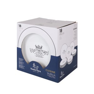Indų rinkinys 18 vnt. 6-iems asm. (servizas) porcelianas Santa Clara STA-1600516