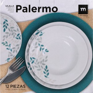Indų rinkinys 12 vnt. 4-iems asm. (servizas) porcelianas Mediterranea 9211D1201