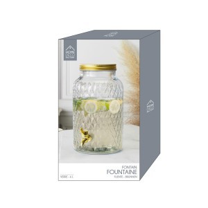 Indas stiklinis skysčiams su kraniuku 6 L talpos KA6280