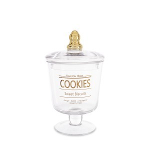 Indas stiklinis su dangčiu aukso sp. Sweet 22x12x12  cm 174459