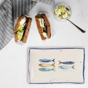 Padėklas/lėkštė 20x13x2 cm porcelianas PEIXE La Mediterranea PEI258007