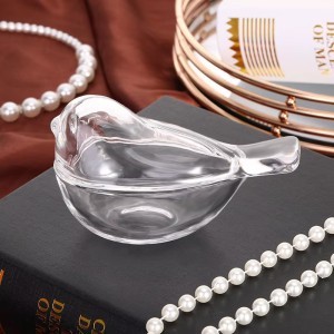 Saldaininė stiklinė su dangteliu Paukštelis 11,5x5,5 cm HR-GJ026