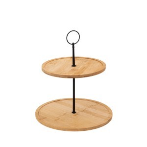 Padėklas bambukinis 2 aukštų D25,5xH30 cm Secret de Gourmet 188452