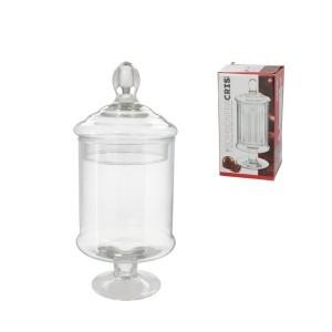 Indelis stiklinis saldainiams su dangteliu H28 cm 8445393443973