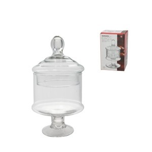 Indelis stiklinis saldainiams su dangteliu H23 cm 8445393443959