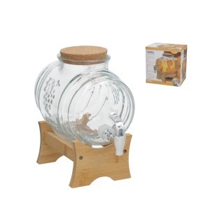 Indas stiklinis skysčiams su kraniuku ir stovu 2.9 L 8445393579252