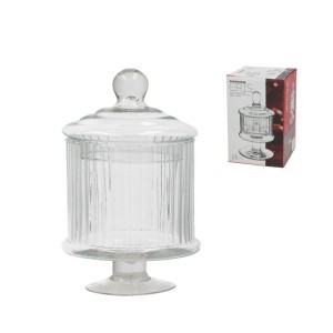 Indelis stiklinis saldainiams su dangteliu H23 cm 8445393443966
