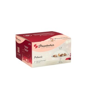 Tortinė su kojele ir dangčiu D32xH26 cm stiklinė Pasabahce 33184