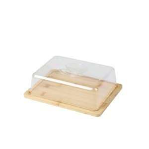 Padėklas sūriui su plastikiniu dangčiu 24x18x7 cm Bambou & CO 37740