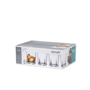 Taurės viskiui 215 ml 6 vnt komplektas, stiklinės DELIGHT Domotti 67530