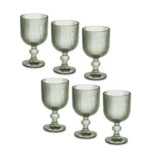 Taurės vynui 260 ml 6 vnt komplekt. žalsvos sp. Vivalto 84914