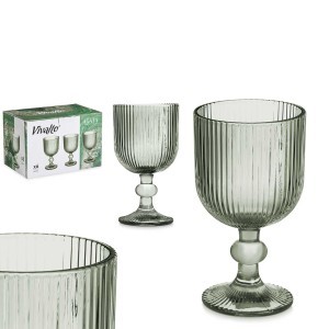 Taurės vynui 260 ml 6 vnt komplekt. žalsvos sp. Vivalto 84914