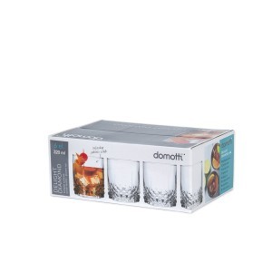 Taurės viskiui 320 ml 6 vnt komplektas, stiklinės DELIGHT Domotti 67532