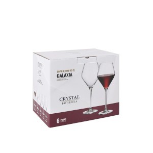 Taurės vynui 400 ml 6 vnt komplektas Crystal Bohemia 6341SJ0340