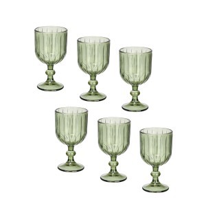 Taurės vynui 380 ml 6 vnt komplekt. žalios sp. Chloe Vivalto 12402