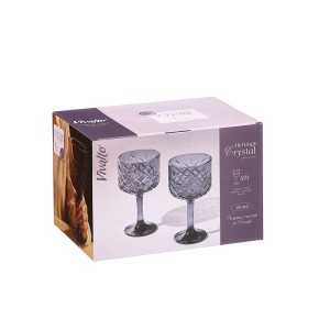 Taurės 480 ml 6 vnt komplekt. pilkos sp. Crystal Vivalto 12369