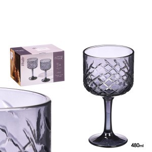 Taurės 480 ml 6 vnt komplekt. pilkos sp. Crystal Vivalto 12369