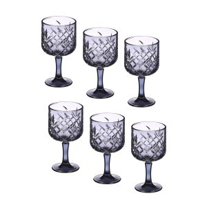 Taurės vynui 380 ml 6 vnt komplekt. pilkos sp. Vivalto 12370