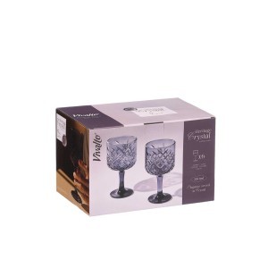 Taurės vynui 380 ml 6 vnt komplekt. pilkos sp. Vivalto 12370