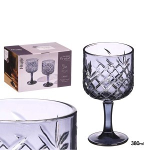 Taurės vynui 380 ml 6 vnt komplekt. pilkos sp. Vivalto 12370