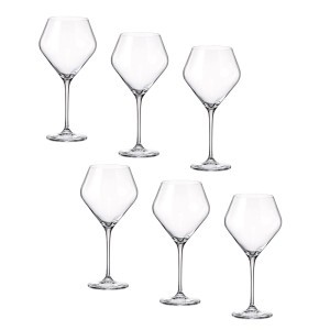 Taurės vynui 610 ml 6 vnt komplektas CRYSTAL BOHEMIA 6341SJ0361